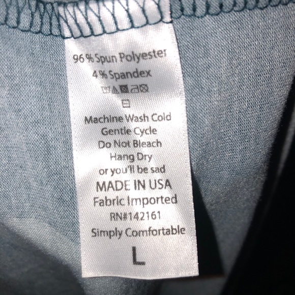 LulaRoe Irma teal blue with polka dots - Picture 6 of 6